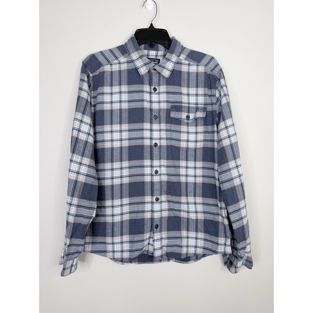 Patagonia Fjord Button Up Flannel Long Sleeve Organic Cotton Shirt Medium